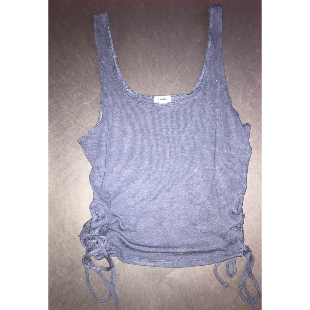 blue garage tank